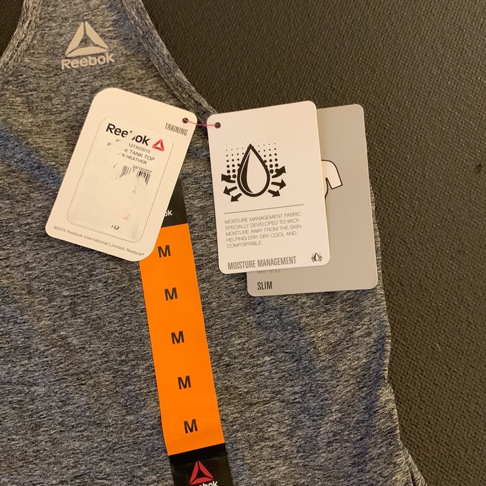 NWT Reebok Slim Fit Racerback Tank Top-M - Picture 7 of 7